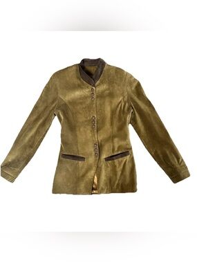 Vintage 80's Danier Suede Coat Excellent Condition Equestrian XS Brown Jacket